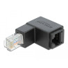 Delock Adapter RJ45 Stecker unten gewinkelt zu RJ45 Buchse Cat.6 UTP