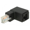 Delock Adapter RJ45 Stecker oben gewinkelt zu RJ45 Buchse Cat.6 UTP