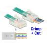 Delock RJ45 Crimp+Cut Stecker Cat.6 UTP 20 Stück