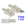 Delock RJ45 Crimp+Cut Stecker Cat.6 STP 20 Stück