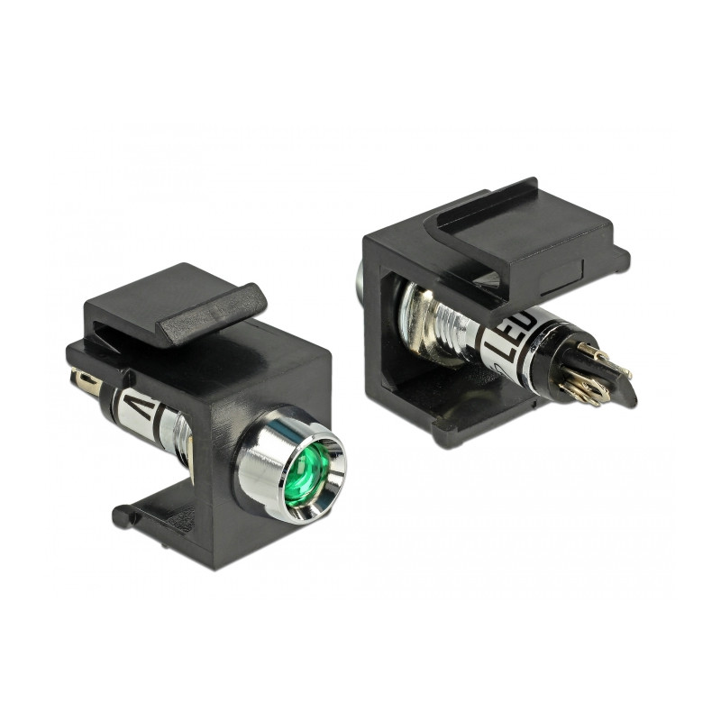 Delock Keystone LED grün 6 V, schwarz