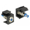 Delock Keystone LED blau 6 V flach, schwarz