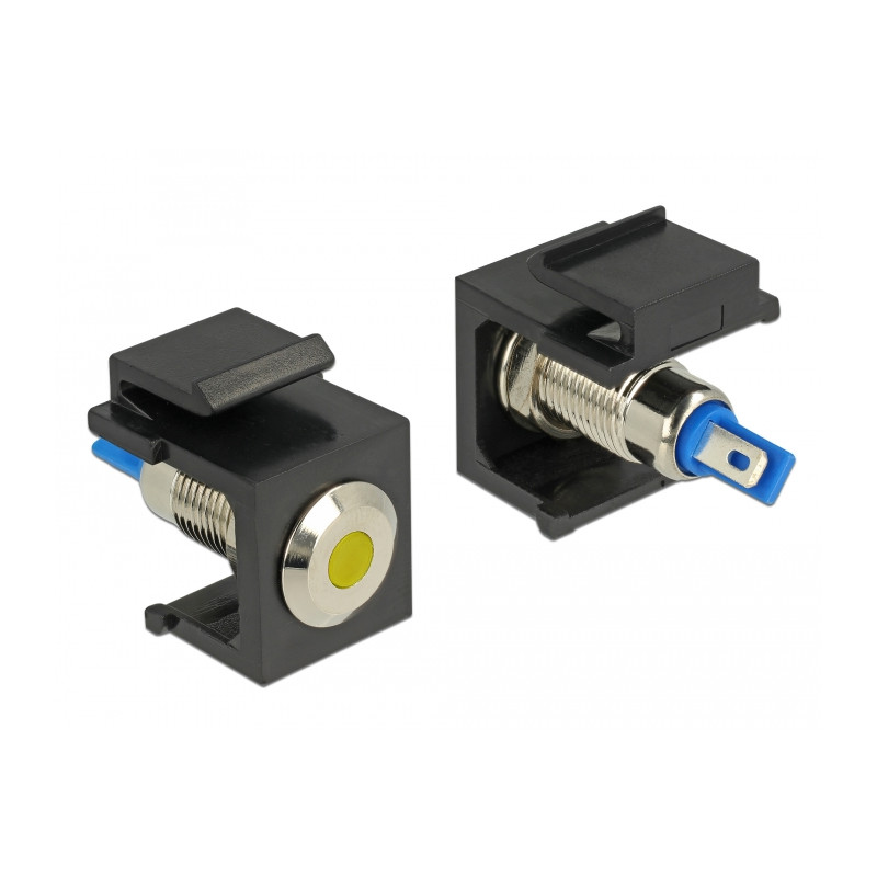 Delock Keystone LED gelb 6 V flach, schwarz
