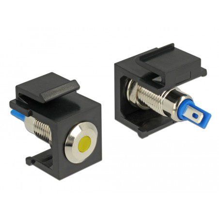 Delock Keystone LED gelb 6 V flach, schwarz