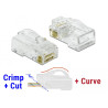 Delock RJ45 Crimp+Cut+Curve Stecker Cat.6 UTP 20 Stück