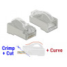 Delock RJ45 Crimp+Cut+Curve Stecker Cat.6 STP 20 Stück