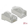 Delock RJ45 Crimp+Cut+Curve Stecker Cat.6 STP 20 Stück