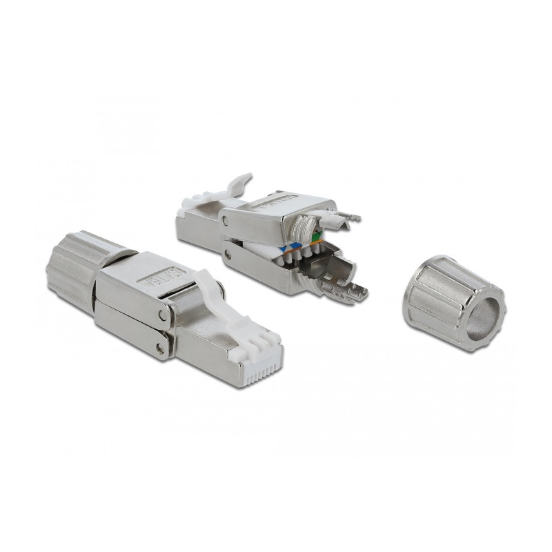 Delock RJ45 Stecker Cat.6A STP werkzeugfrei