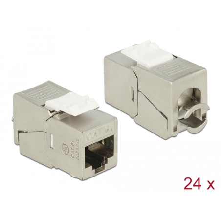 Delock Keystone Modul RJ45 Buchse - LSA Cat.6A STP kompakt 24 Stück