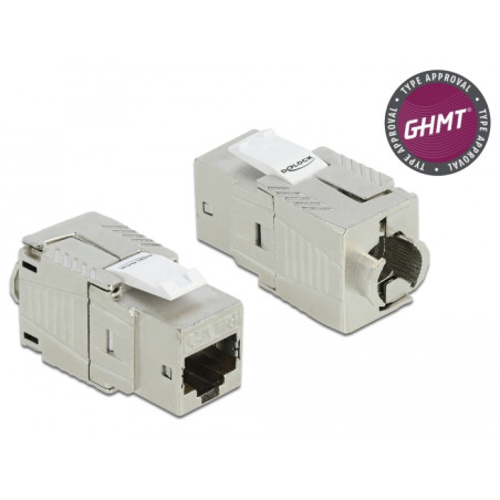 Delock Keystone Modul RJ45 Buchse Cat.8.1 werkzeugfrei