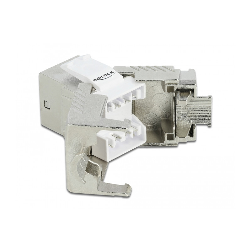 Delock Keystone Modul RJ45 Buchse Cat.8.1 werkzeugfrei