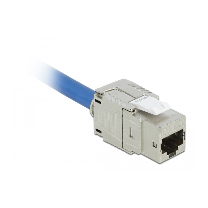 Delock Keystone Modul RJ45 Buchse Cat.8.1 werkzeugfrei