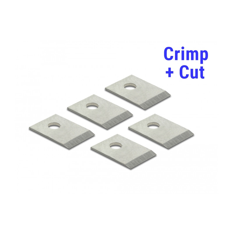 RJ45 Crimp+Cut Klingen Set 5 Stück für Delock 86450