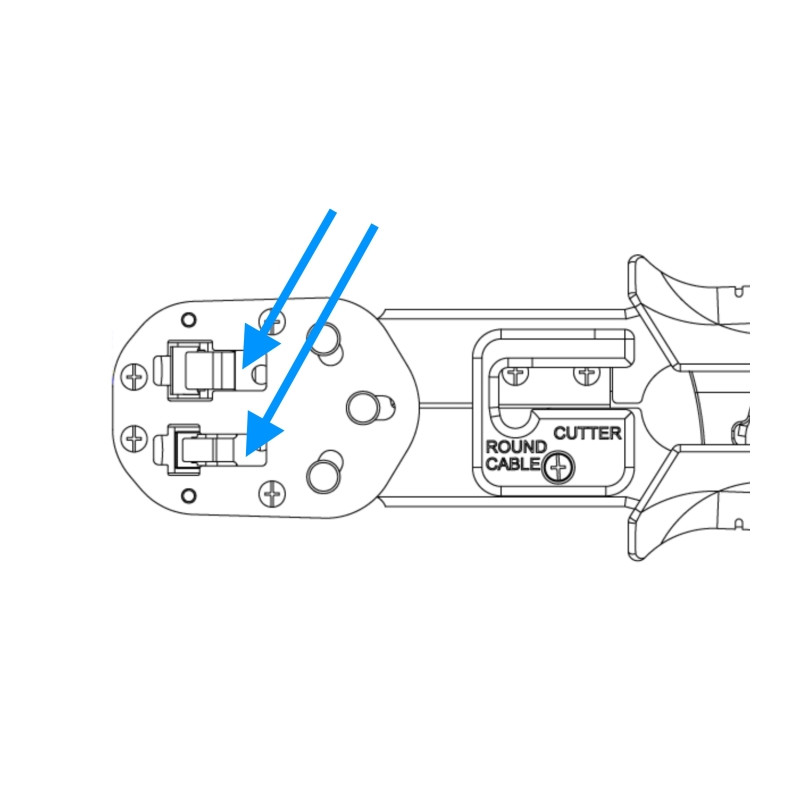 RJ45 Crimp+Cut Klingen Set 5 Stück für Delock 86450