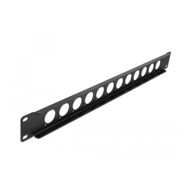 Delock 19″ D-Typ Patchpanel 12 Port schwarz