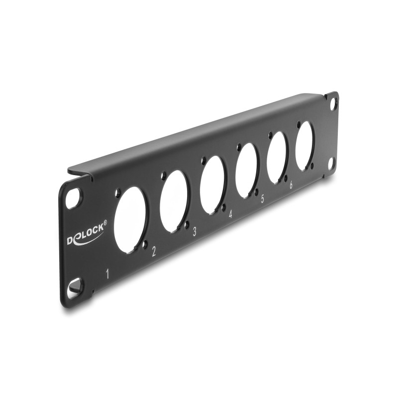 Delock 10″ D-Typ Patchpanel 6 Port schwarz
