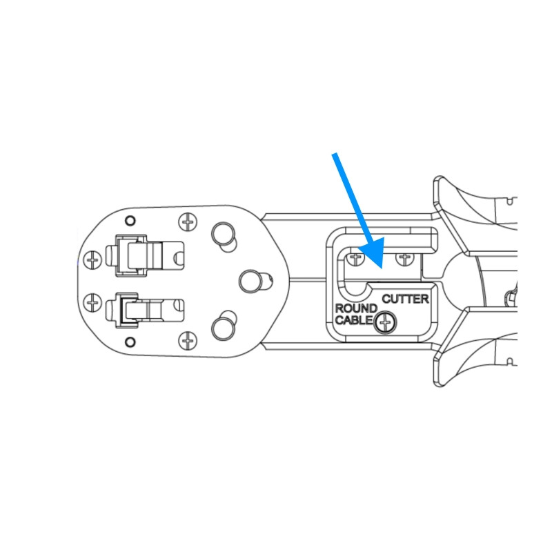 RJ45 Crimp+Cut Klingen Set 2 Stück für Delock 86450