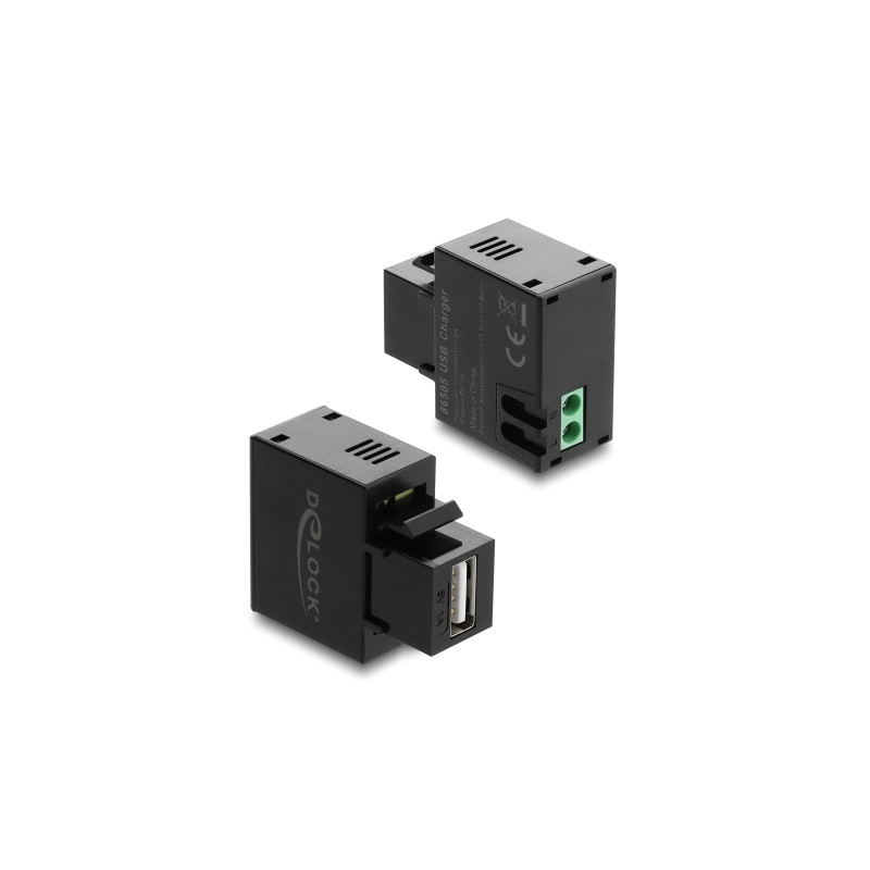 Delock Keystone Modul mit USB Typ-A Ladebuchse 5 W schwarz