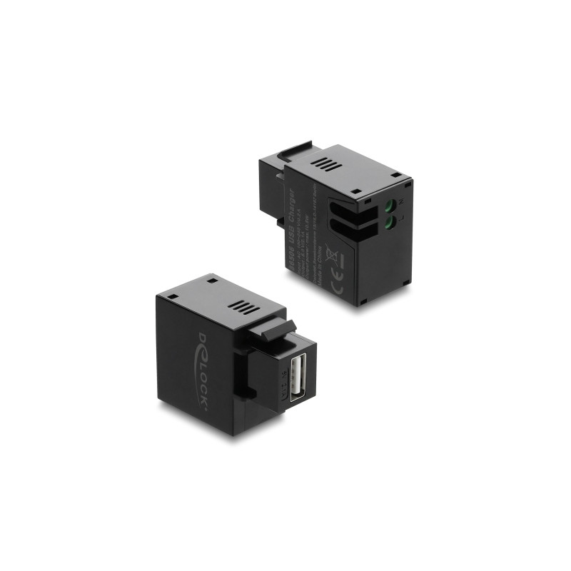 Delock Keystone Modul mit USB Typ-A Ladebuchse 10,5 W schwarz