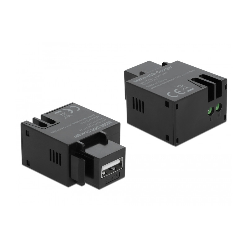 Delock Keystone Modul mit USB Typ-A Ladebuchse 10,5 W schwarz