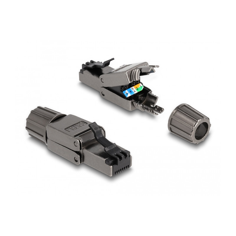 Delock RJ45 Stecker Cat.8.1 STP werkzeugfrei