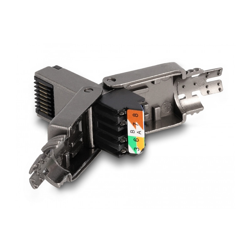 Delock RJ45 Stecker Cat.8.1 STP werkzeugfrei
