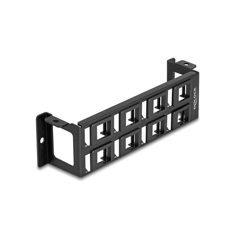 Delock Keystone Halterung 8 Port Panel Aufbau vertikal