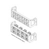 Delock Keystone Halterung 8 Port Panel Aufbau vertikal
