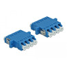 Delock LWL Kupplung LC Quad Buchse zu LC Quad Buchse Singlemode 2 Stück blau