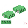 Delock LWL Kupplung LC Quad Buchse zu LC Quad Buchse Singlemode 2 Stück grün