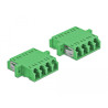 Delock LWL Kupplung LC Quad Buchse zu LC Quad Buchse Singlemode 2 Stück grün