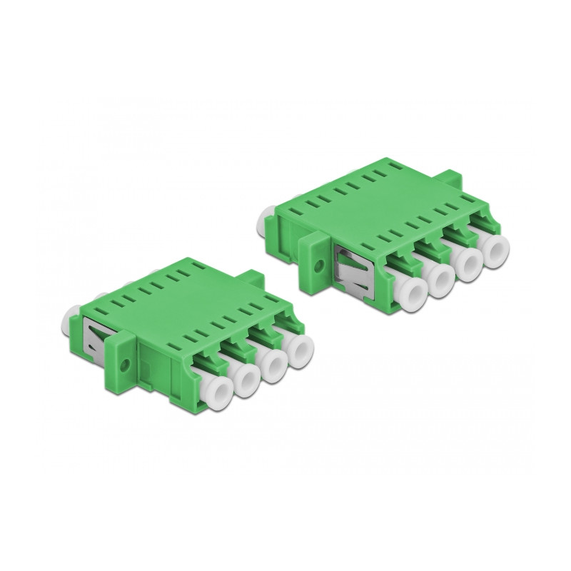 Delock LWL Kupplung LC Quad Buchse zu LC Quad Buchse Singlemode 2 Stück grün