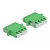 Delock LWL Kupplung LC Quad Buchse zu LC Quad Buchse Singlemode 2 Stück grün