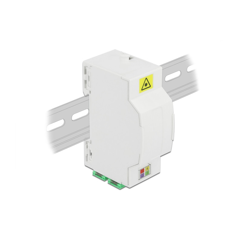 Delock LWL Anschlussdose für Hutschiene 4 x SC Simplex oder LC Duplex