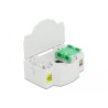 Delock LWL Anschlussdose für Hutschiene 4 x SC Simplex oder LC Duplex