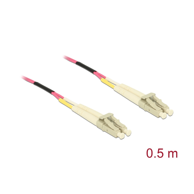 Delock Kabel Lichtwellenleiter LC zu LC Multimode OM4 0,5 m