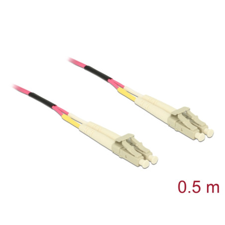 Delock Kabel Lichtwellenleiter LC zu LC Multimode OM4 0,5 m