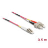 Delock Kabel Lichtwellenleiter LC zu SC Multimode OM4 0,5 m