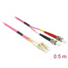 Delock Kabel Lichtwellenleiter LC zu ST Multimode OM4 0,5 m