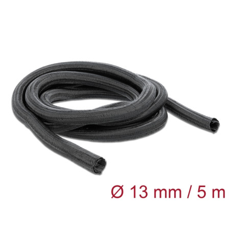 Delock Geflechtschlauch selbstschließend 5 m x 13 mm schwarz