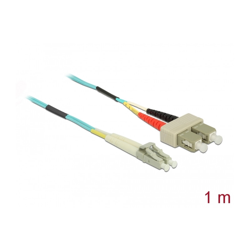 Delock Kabel Lichtwellenleiter LC zu SC Multimode OM3 1 m