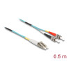 Delock Kabel Lichtwellenleiter LC zu ST Multimode OM3 0,5 m