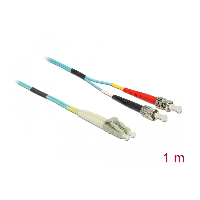 Delock Kabel Lichtwellenleiter LC zu ST Multimode OM3 1 m