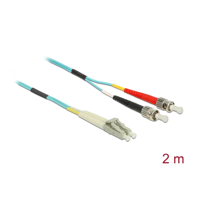 Delock Kabel Lichtwellenleiter LC zu ST Multimode OM3 2 m