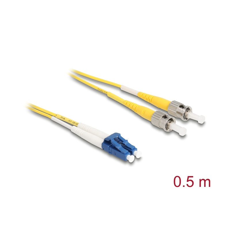 Delock Kabel Lichtwellenleiter LC - ST Singlemode OS2 0,5 m