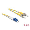 Delock Kabel Lichtwellenleiter LC - ST Singlemode OS2 0,5 m
