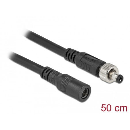 Delock DC Verlängerungskabel 5,5 x 2,1 mm Stecker zu Buchse verschraubbar