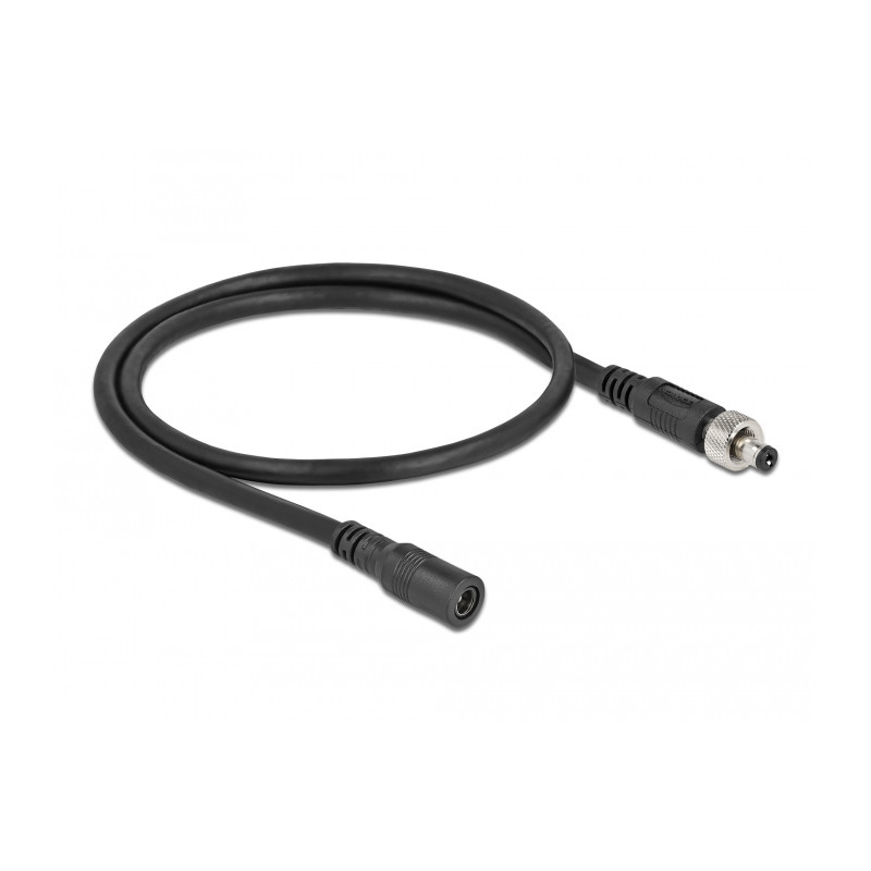 Delock DC Verlängerungskabel 5,5 x 2,1 mm Stecker zu Buchse verschraubbar