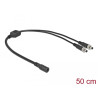 Delock DC Verteilerkabel 5,5 x 2,1 mm 1 x Buchse zu 2 x Stecker verschraubbar