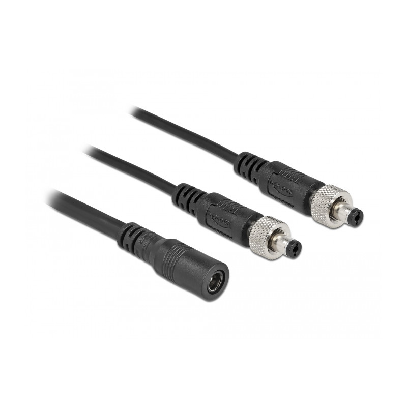 Delock DC Verteilerkabel 5,5 x 2,1 mm 1 x Buchse zu 2 x Stecker verschraubbar